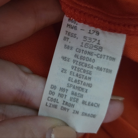 Moschino Jeans Vintage 1990s Orange Long Sleeve Dress size 10 GVC - Picture 6 of 7